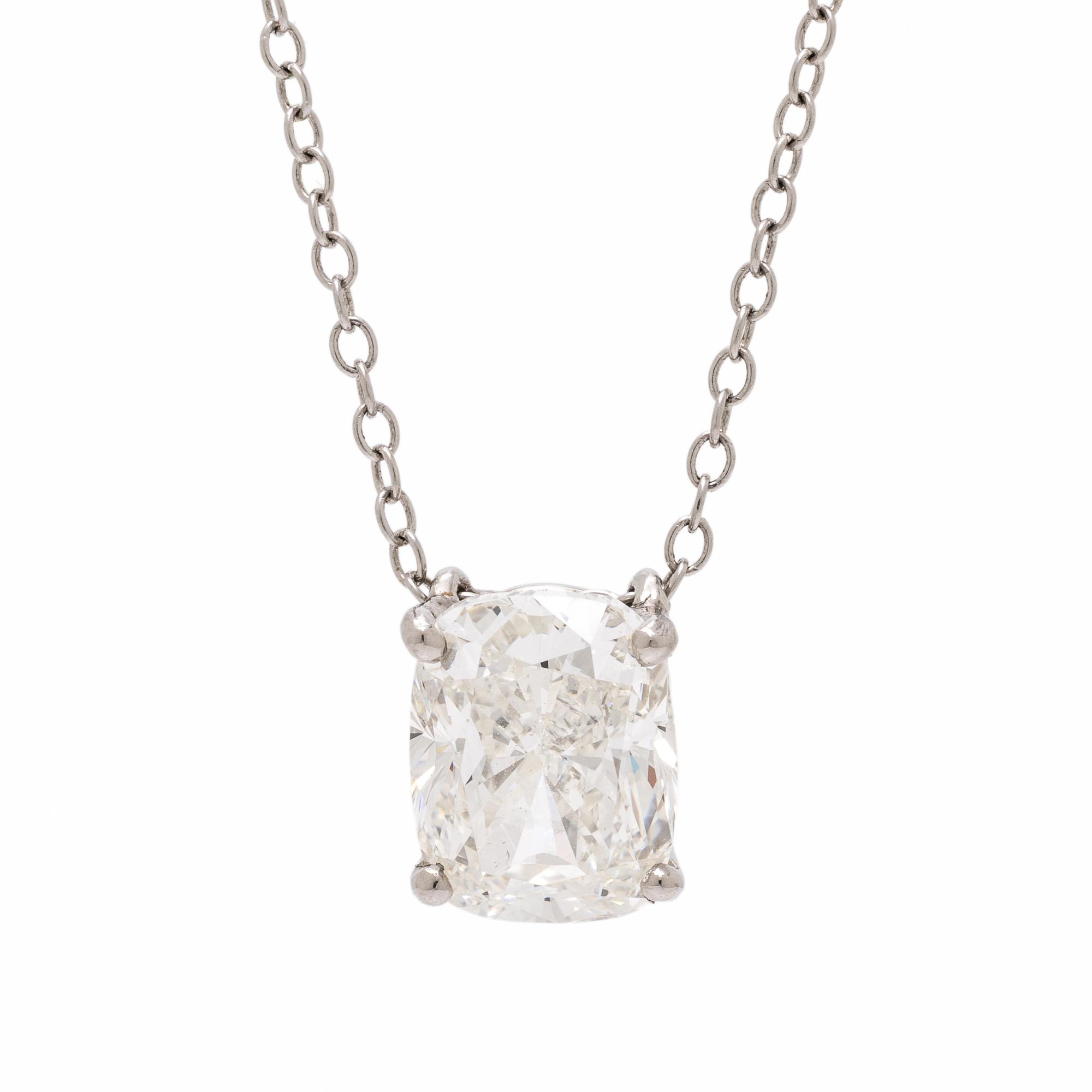 Diamond and Platinum Pendant Necklace