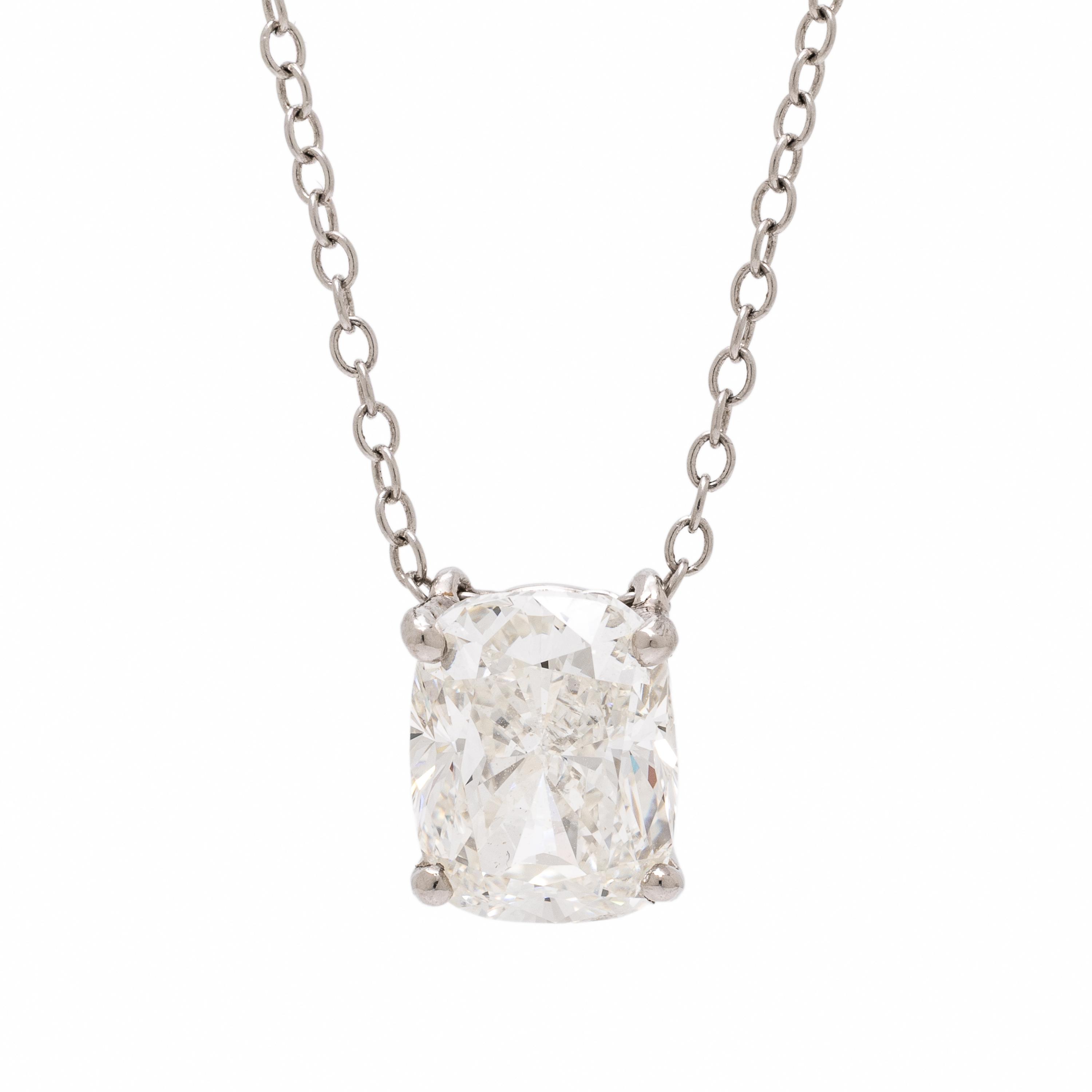 Diamond and Platinum Pendant Necklace