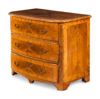 A Continental Burlwood Commode