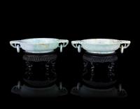 A Pair of Jadeite Marriage Bowls
