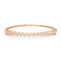 Diamond and Rose Gold Bangle Bracelet