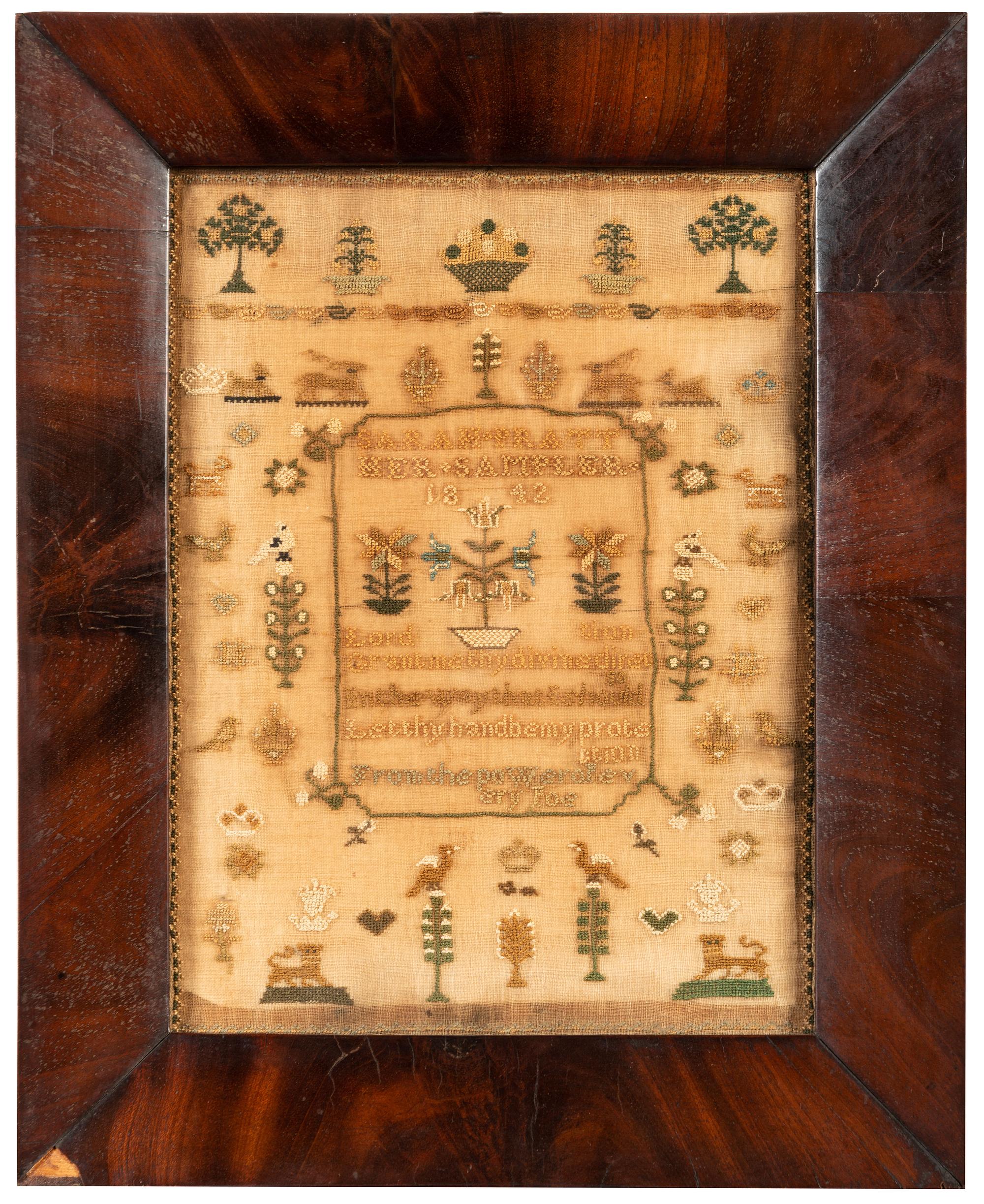 An Embroidered Needlework Sampler