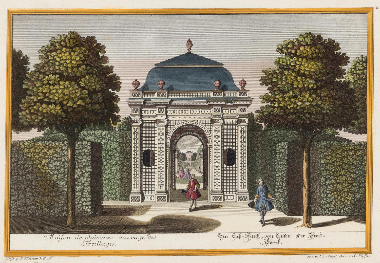 Four German Prints Depicting Gardens — 18TH/19TH CENTURY