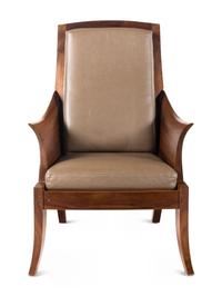 Wing Chair and Ottoman, 2009 Thos. Moser Cabinetmakers, Auburn, Maine
