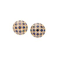 SAPPHIRE AND DIAMOND EARCLIPS