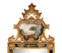 A Venetian Style Painted and Giltwood Mirror