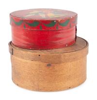 Two Paint Decorated Pantry Boxes