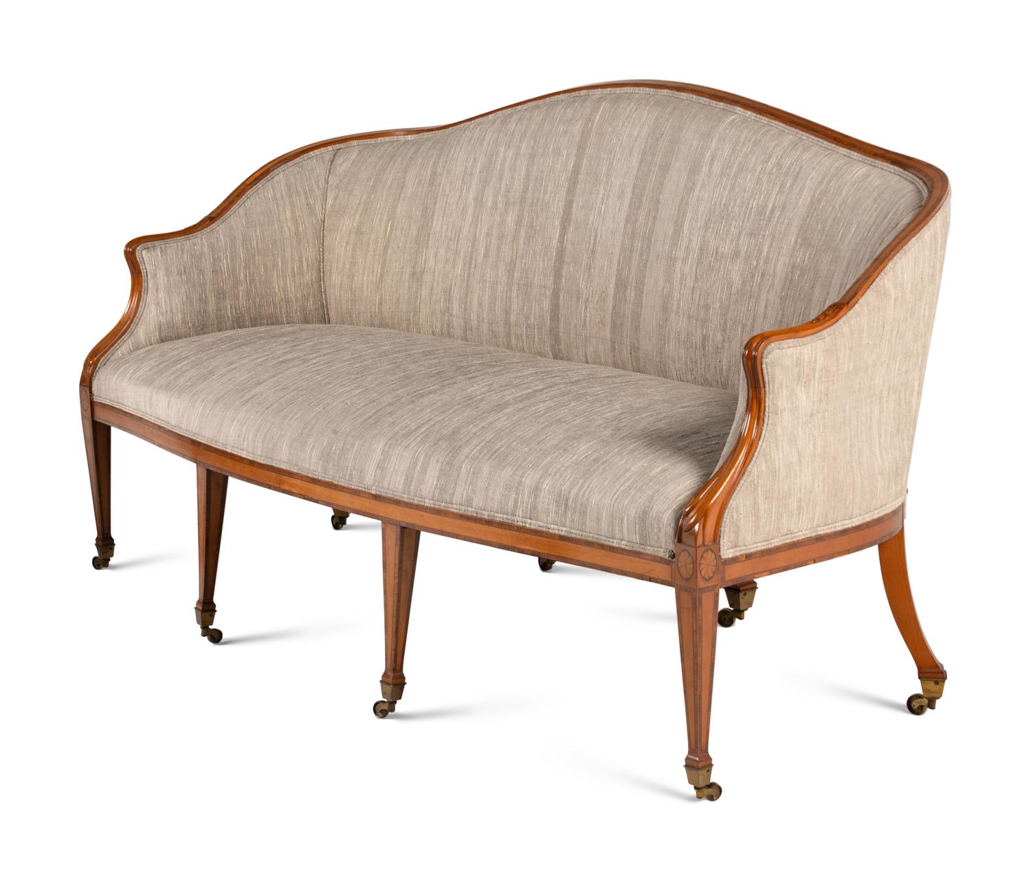 A George III Satinwood Four-Piece Seating Suite