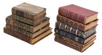 A Group of Eleven Leather and Cloth Bound Books