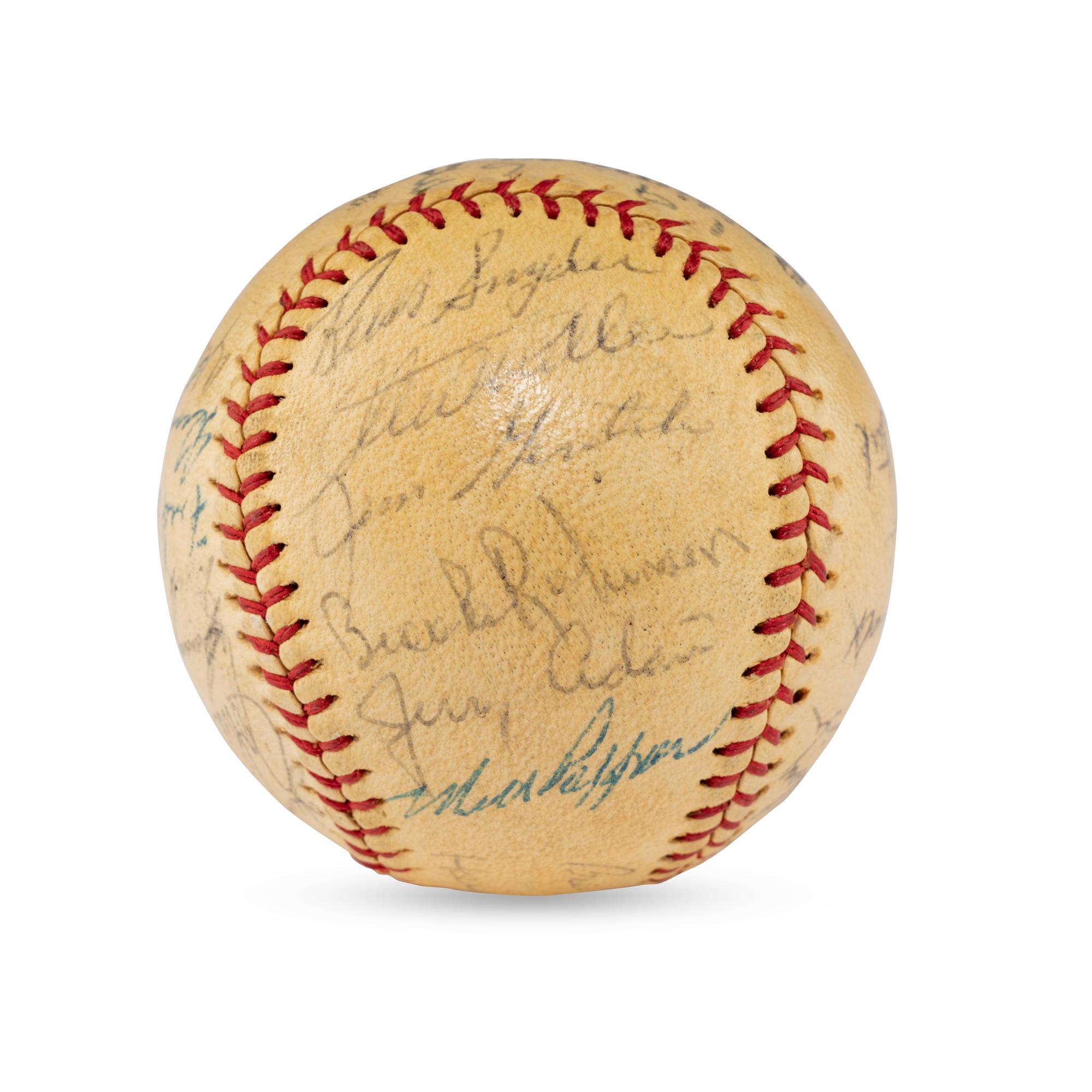 A 1963 Baltimore Orioles Team Signed Autograph Baseball