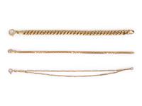 COLLECTION OF YELLOW GOLD BRACELETS