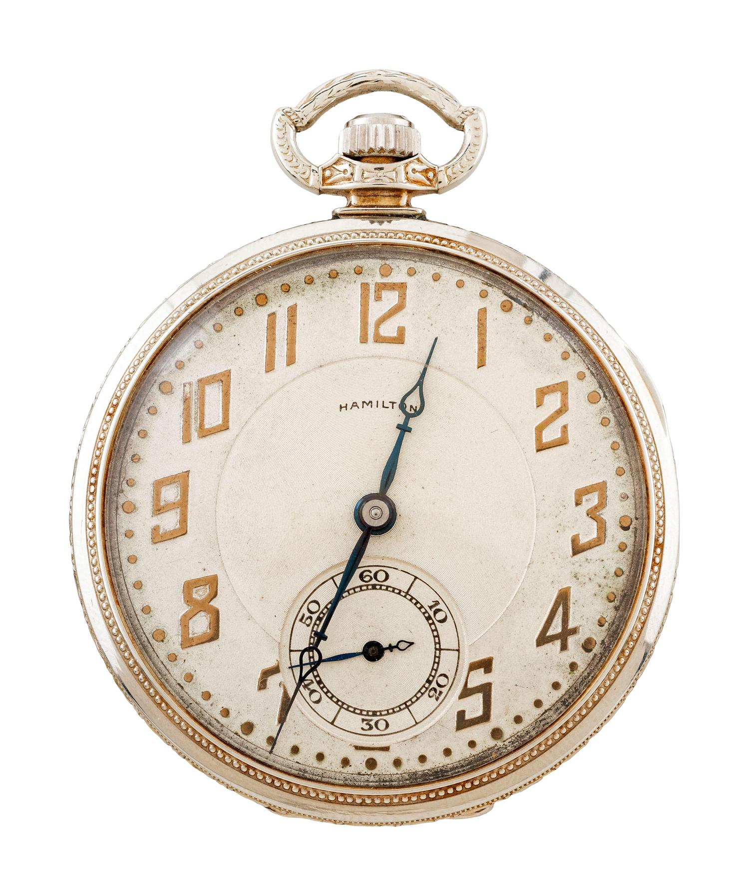 [POLITICS]. Pocket watch presented by Woodrow Wilson to Wilbur Cherry.