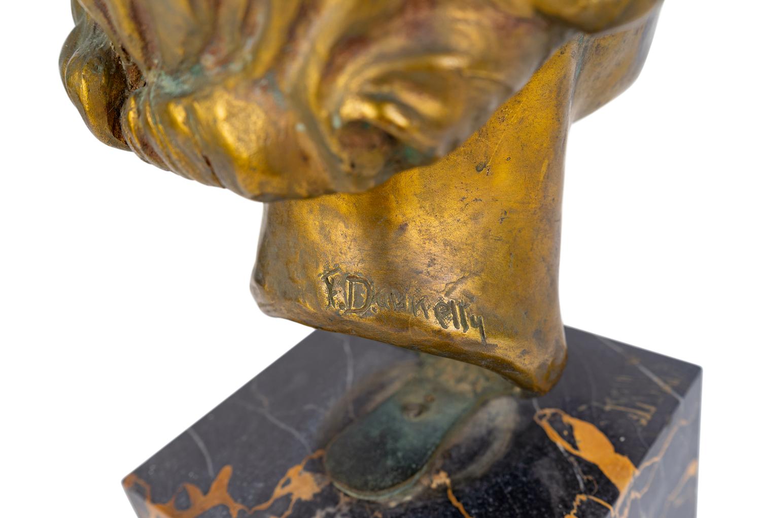 A Bronze Portrait Head of Woman — 20TH CENTURY