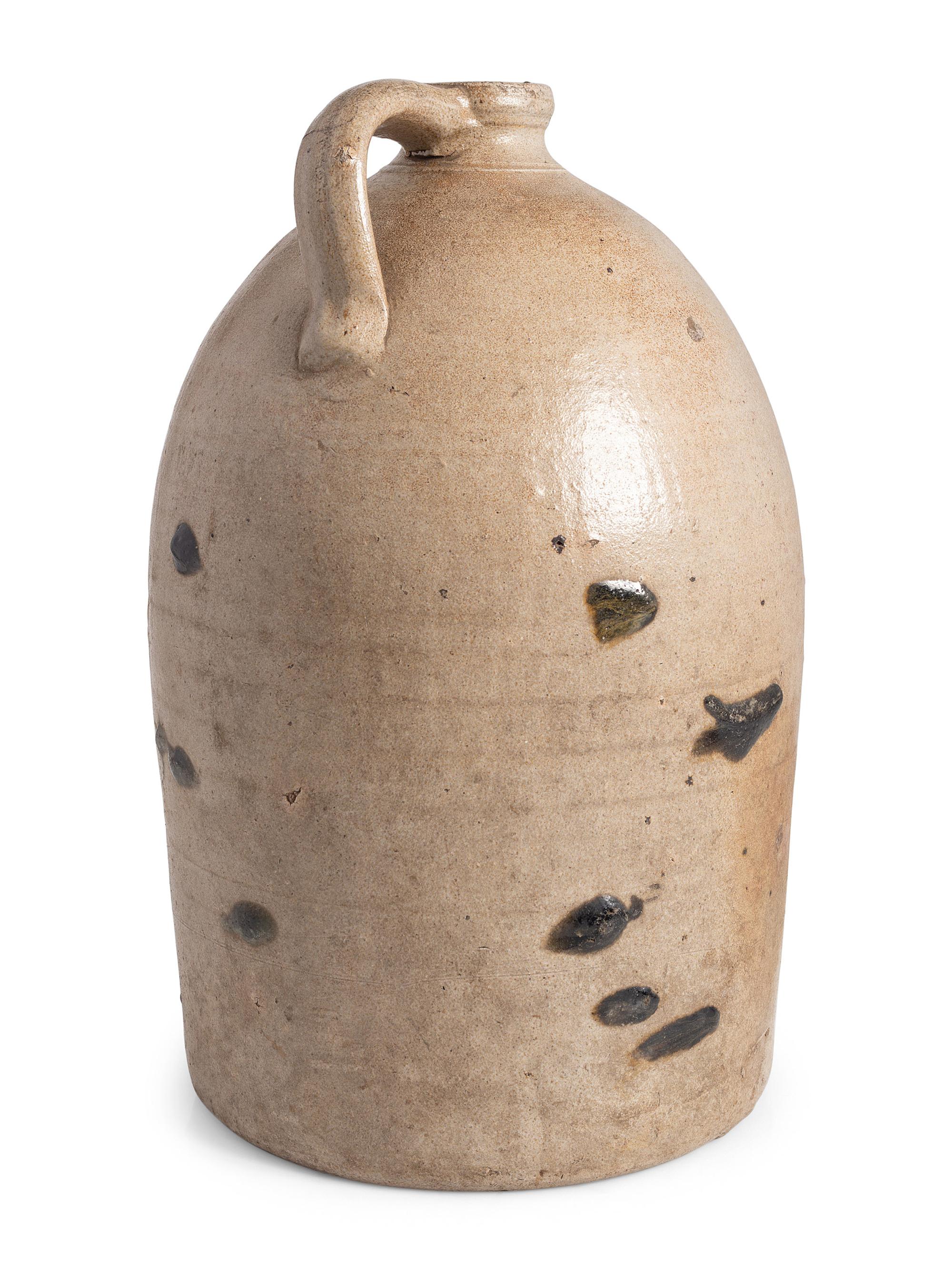 A Scarce Elisha Lemmon Kentucky Three-Gallon Stoneware Jug