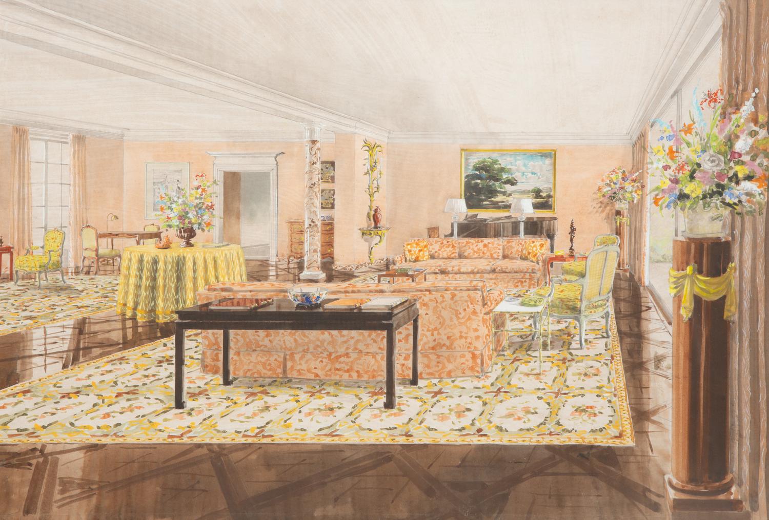 Residence of Mrs. Wm J. Reid (Issy) Studies (a group of four works)