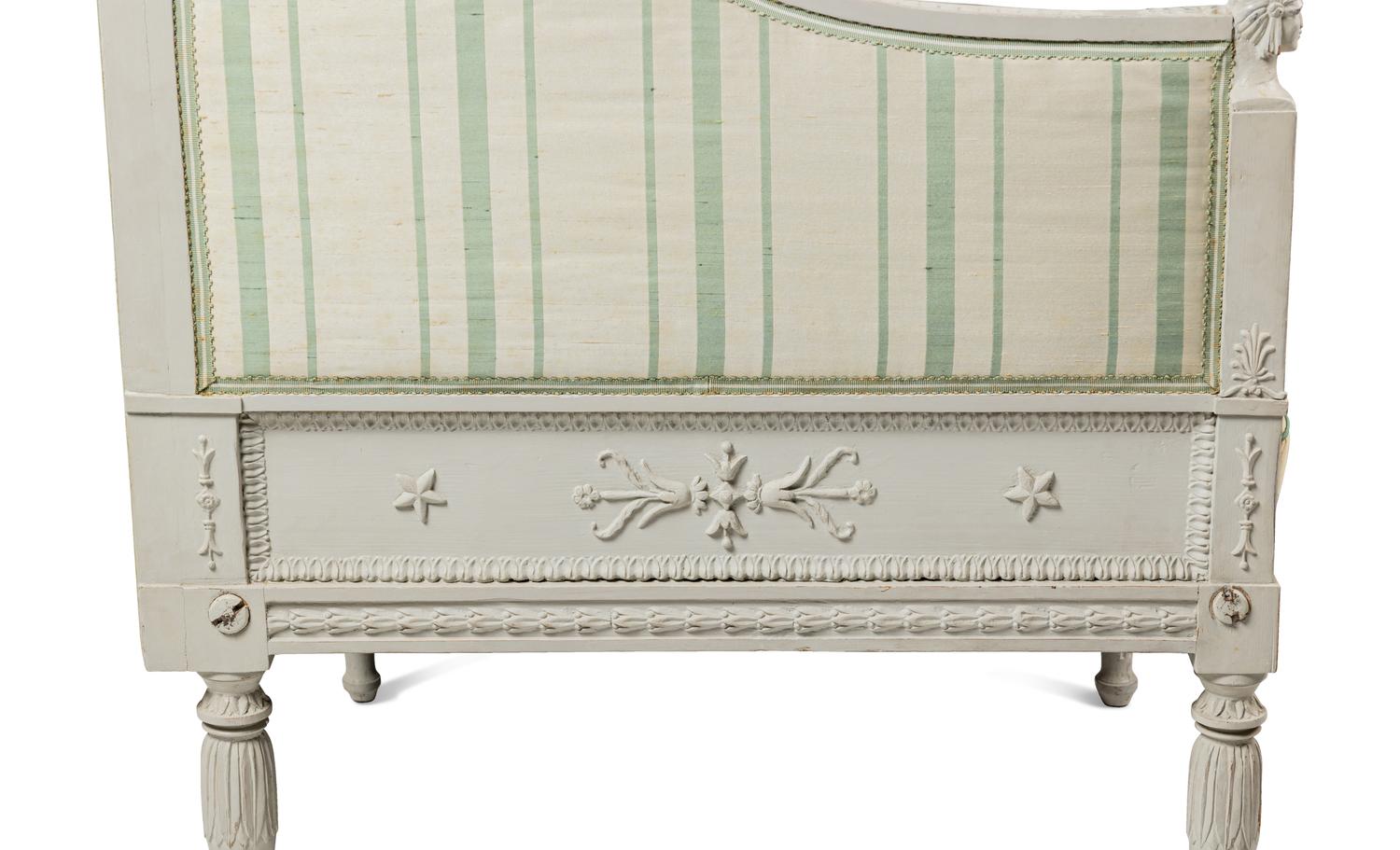 A Swedish Neoclassical Grey-Painted Sofa