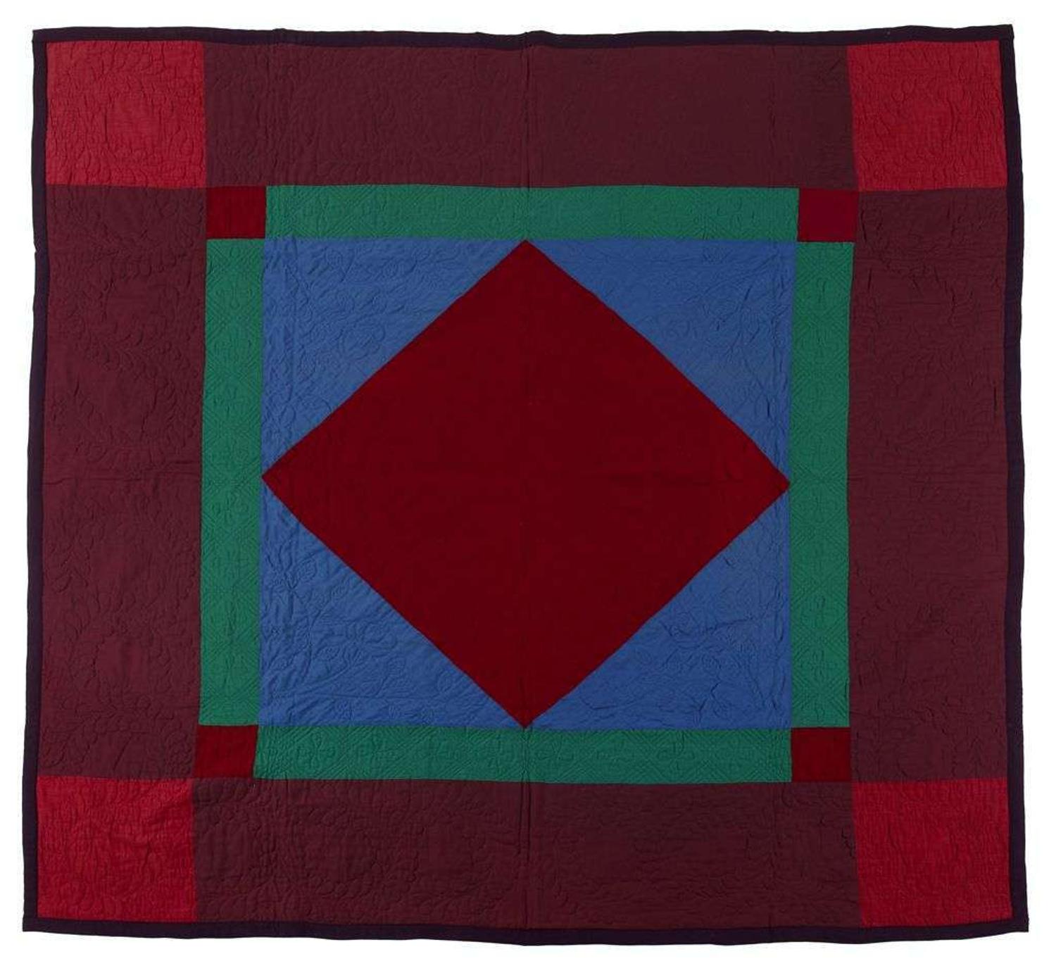 Amish "Diamond in the Square" quilt pennsylvania, early 20th century