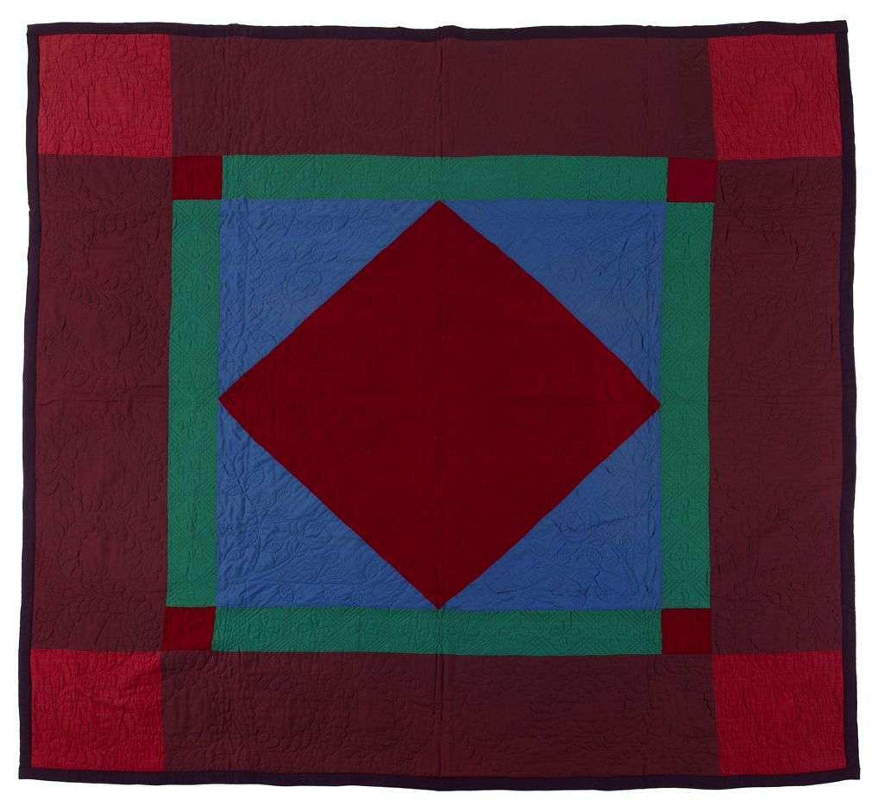 Amish "Diamond in the Square" quilt pennsylvania, early 20th century