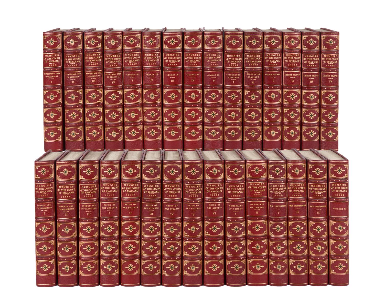 [MONASTERY HILL BINDING]. HENEAGE, Jesse John. Memoirs of the Court of England. Boston: Chester F. Rice Co., n.d.