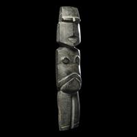 A Mezcala Black Stone Female Figure