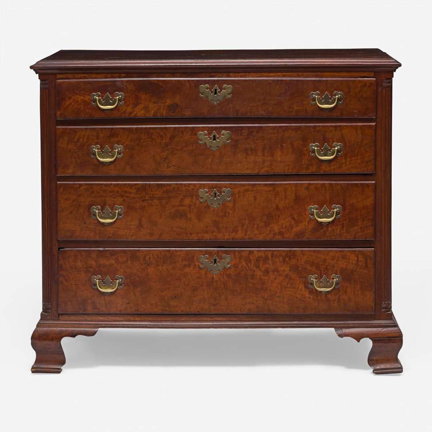 A Chippendale carved mahogany chest of drawers Philadelphia, PA, circa 1780