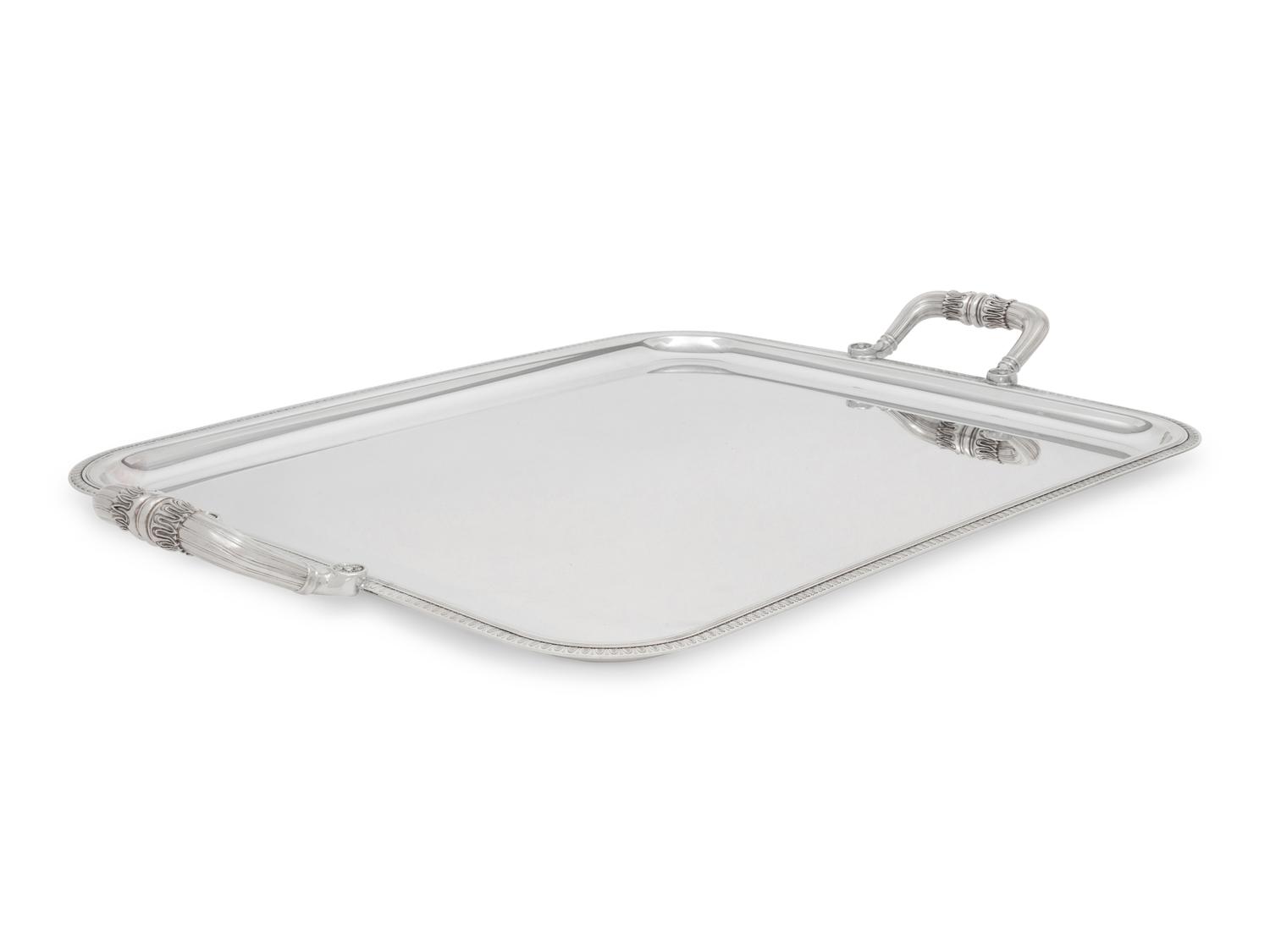 A Christofle Malmaison Silver-Plate Tray