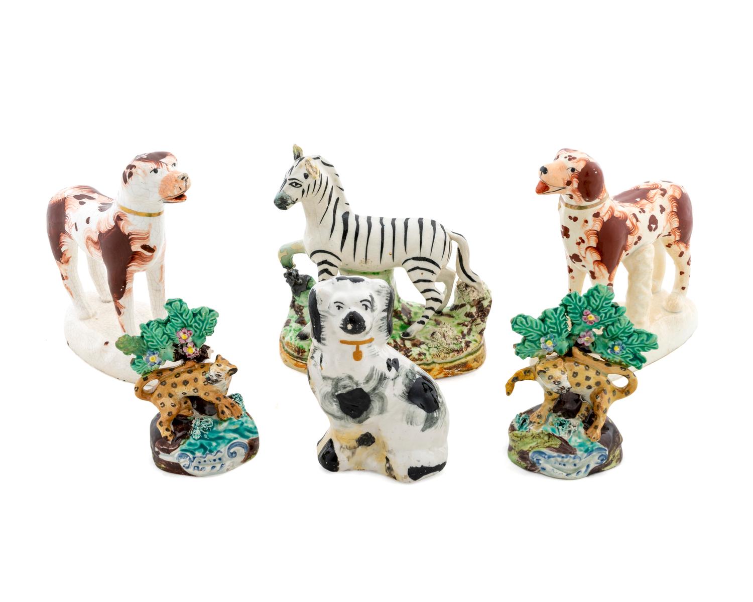 A Group of Six Staffordshire Figures — MID-18TH CENTURY