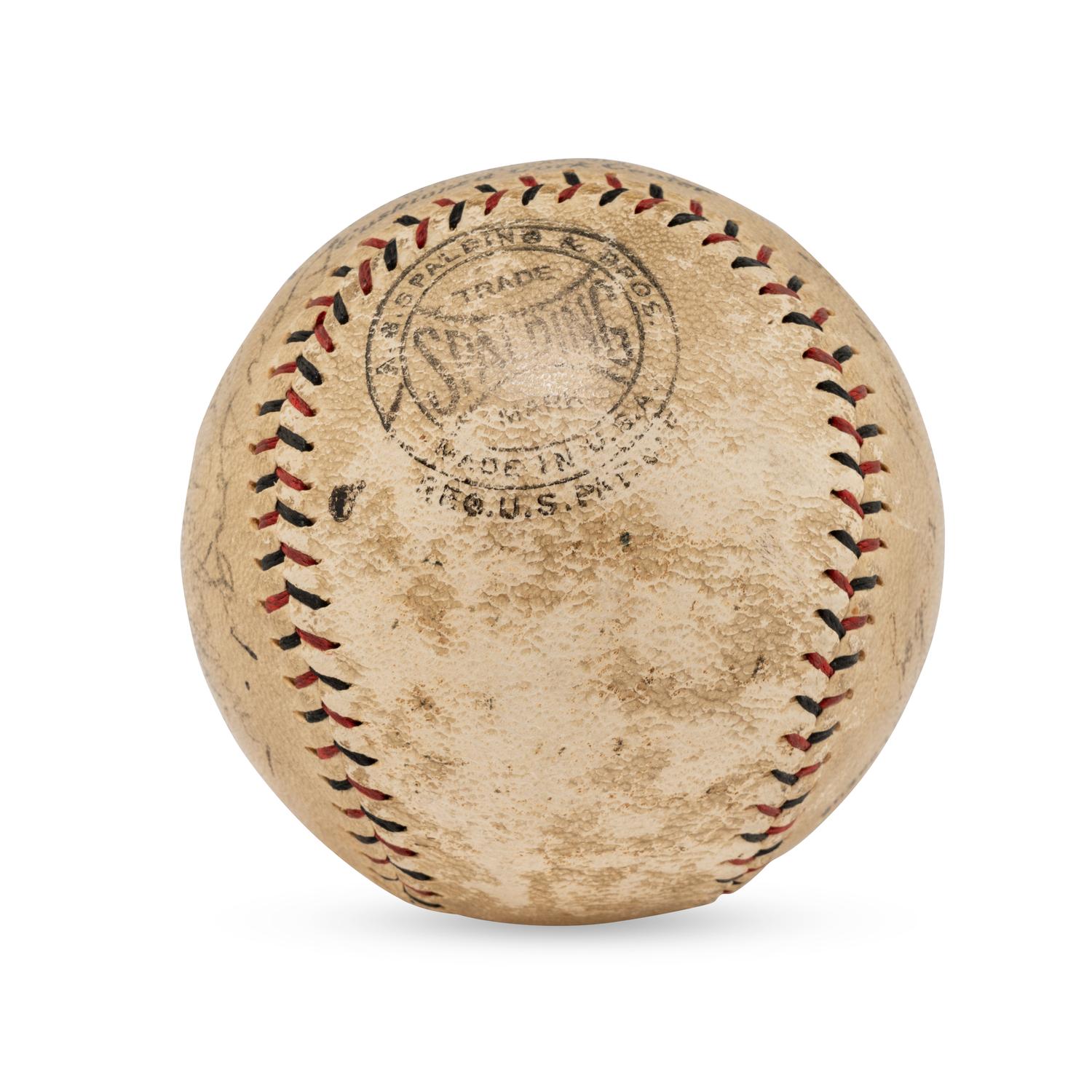 A 1927 New York Giants Team Signed Autograph Baseball (Beckett Authentication Services Letter of Authenticity)