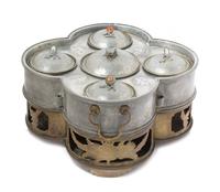 A Chinese Pewter Warming Dish 19TH/EARLY 20TH CENTURY Width 12 1/4 inches. — 19TH/EARLY 20TH CENTURY