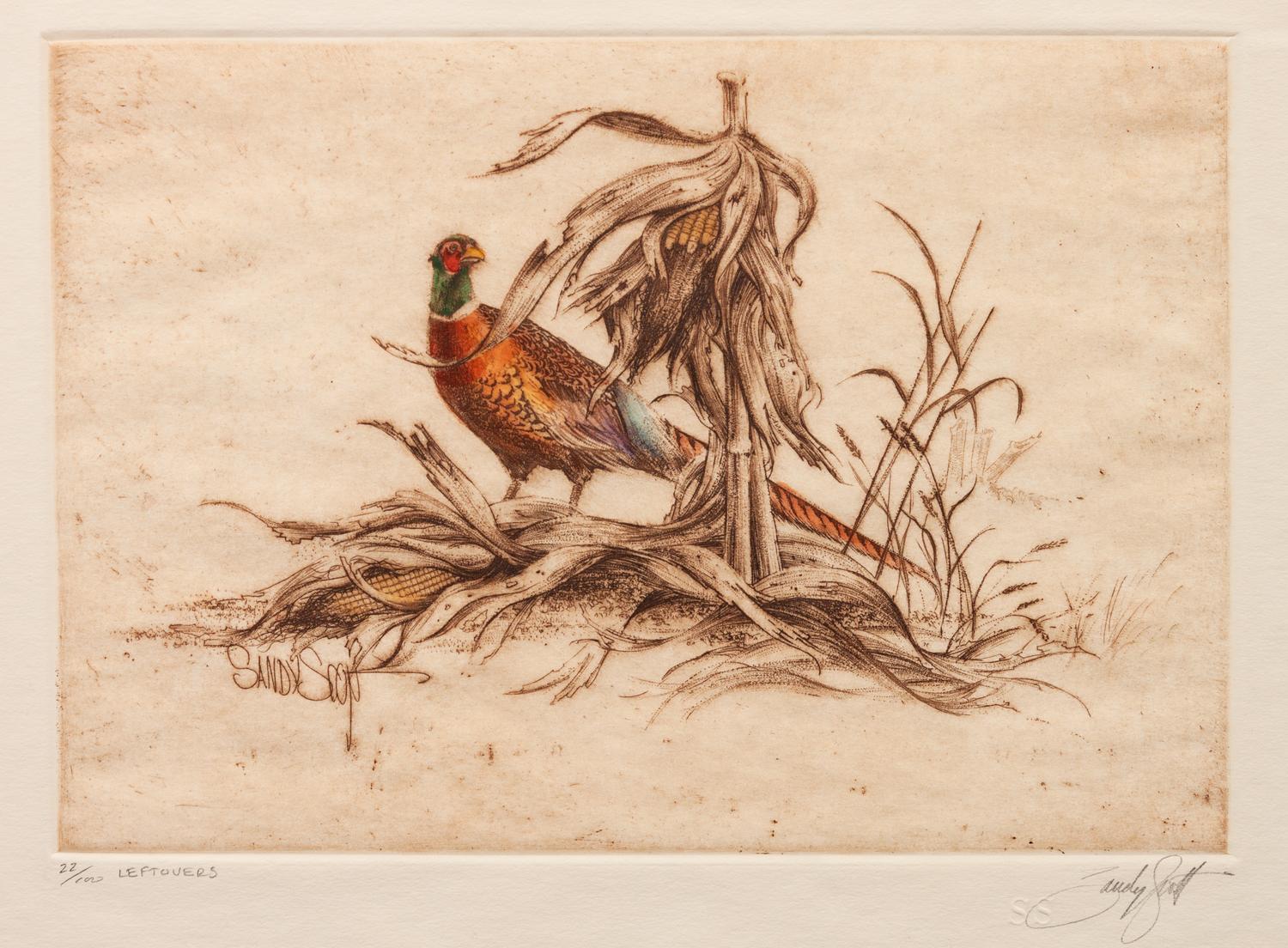 Four Prints: Leftovers , edition 23/100; Trout , edition 31/100; Ruffed Grouse , edition60/100; Pintail Rising, Artist's Proof