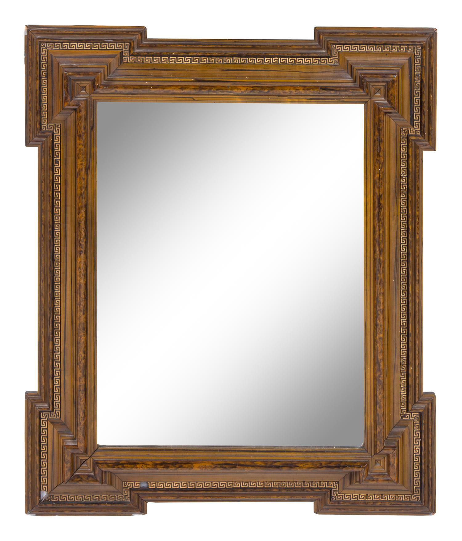 An English Greek Key-Decorated Molded Mirror