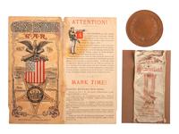 [CIVIL WAR]. A group of GAR badges and brochure, comprising: