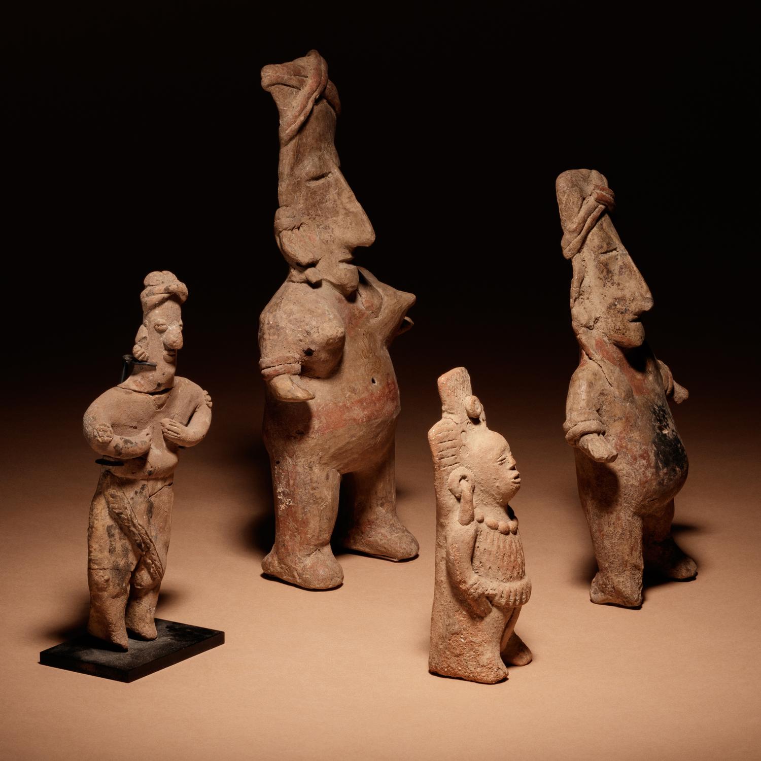 A Group of Four Pre-Columbian Terracotta Standing Figures