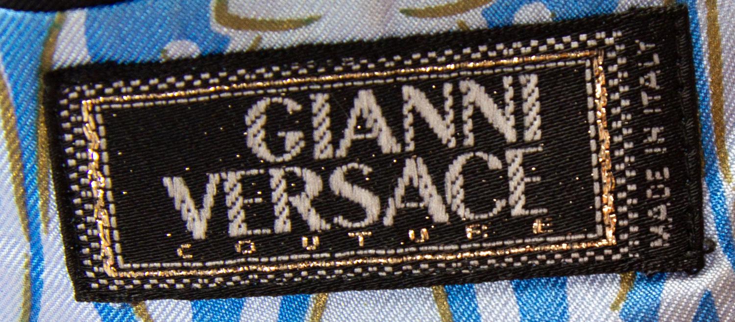 A Gianni Versace Silk Print Shirt, Size 38.
