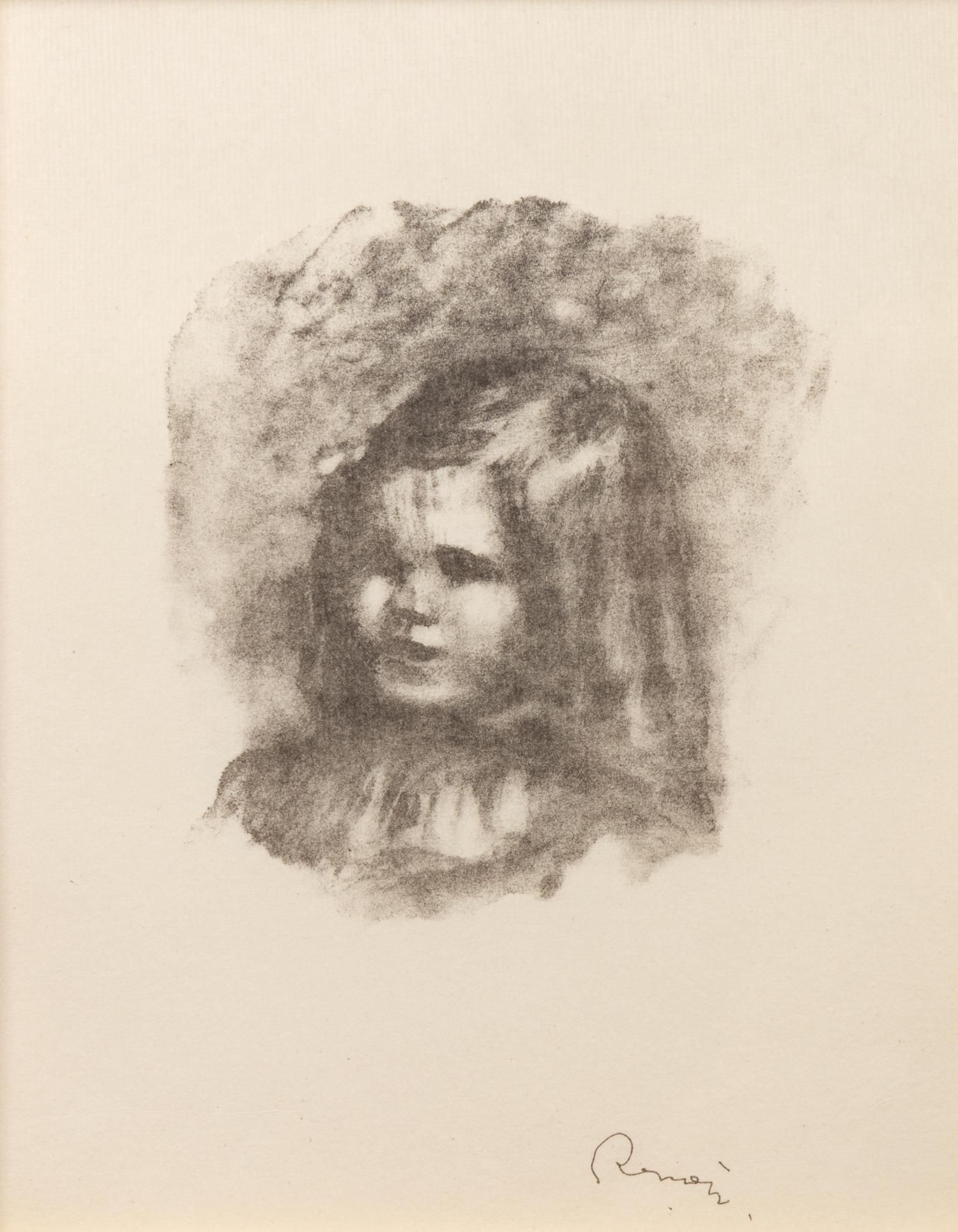 Claude Renoir, turned left (Claude Renoir, tourne a gauche), from the suite Douze Lithographies de Pierre-Auguste Renoir