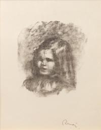 Claude Renoir, turned left (Claude Renoir, tourne a gauche), from the suite Douze Lithographies de Pierre-Auguste Renoir