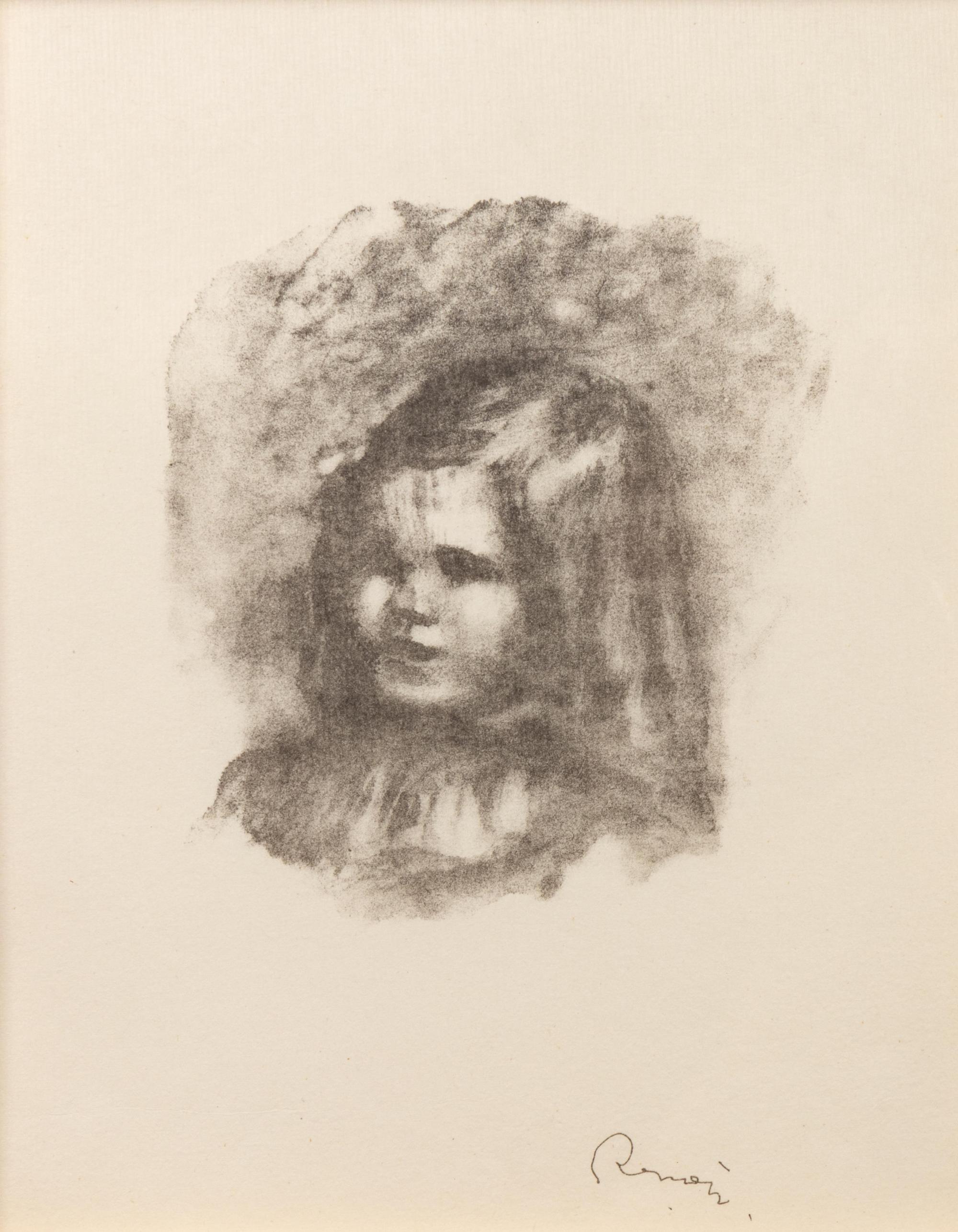 Claude Renoir, turned left (Claude Renoir, tourne a gauche), from the suite Douze Lithographies de Pierre-Auguste Renoir