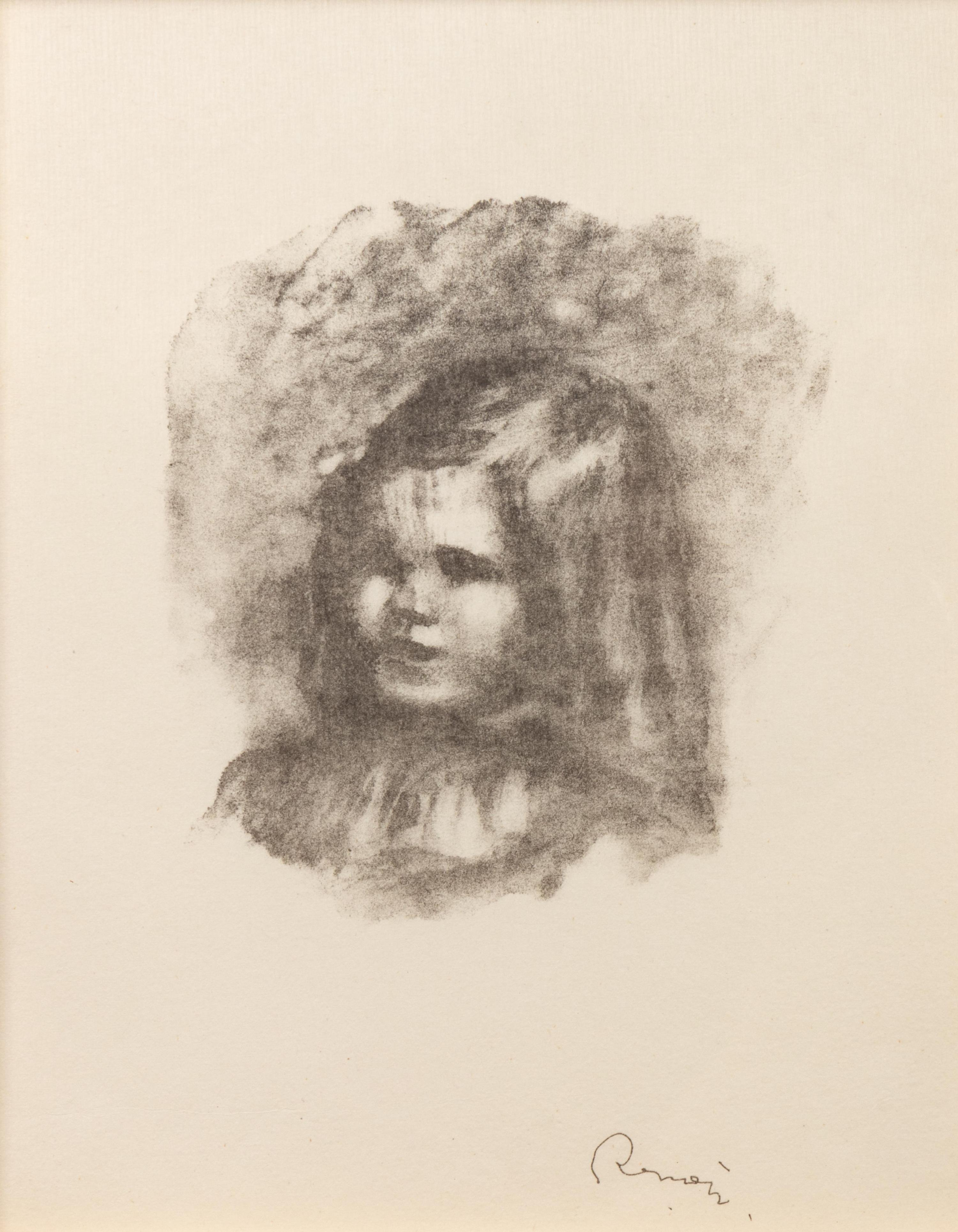 Claude Renoir, turned left (Claude Renoir, tourne a gauche), from the suite Douze Lithographies de Pierre-Auguste Renoir