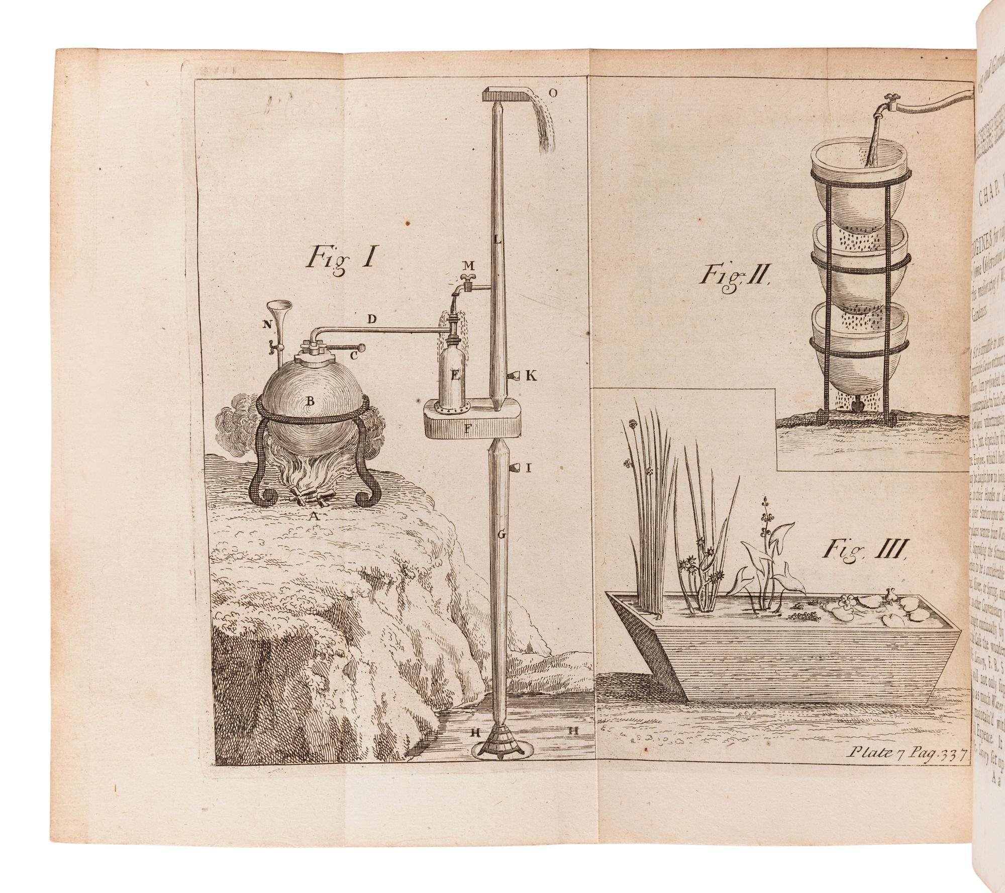 BRADLEY, Richard (d.1732). New Improvements of Planting and Gardening , Both Philosophical and Practical; Explaining the Motion of the Sapp and Generation of Plants...The Fourth Edition...To which is added... Herefordshire-Orchards . London: W. Mears, 1724.