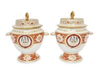 A Pair of Chamberlain Worcester Porcelain Fruit Coolers
