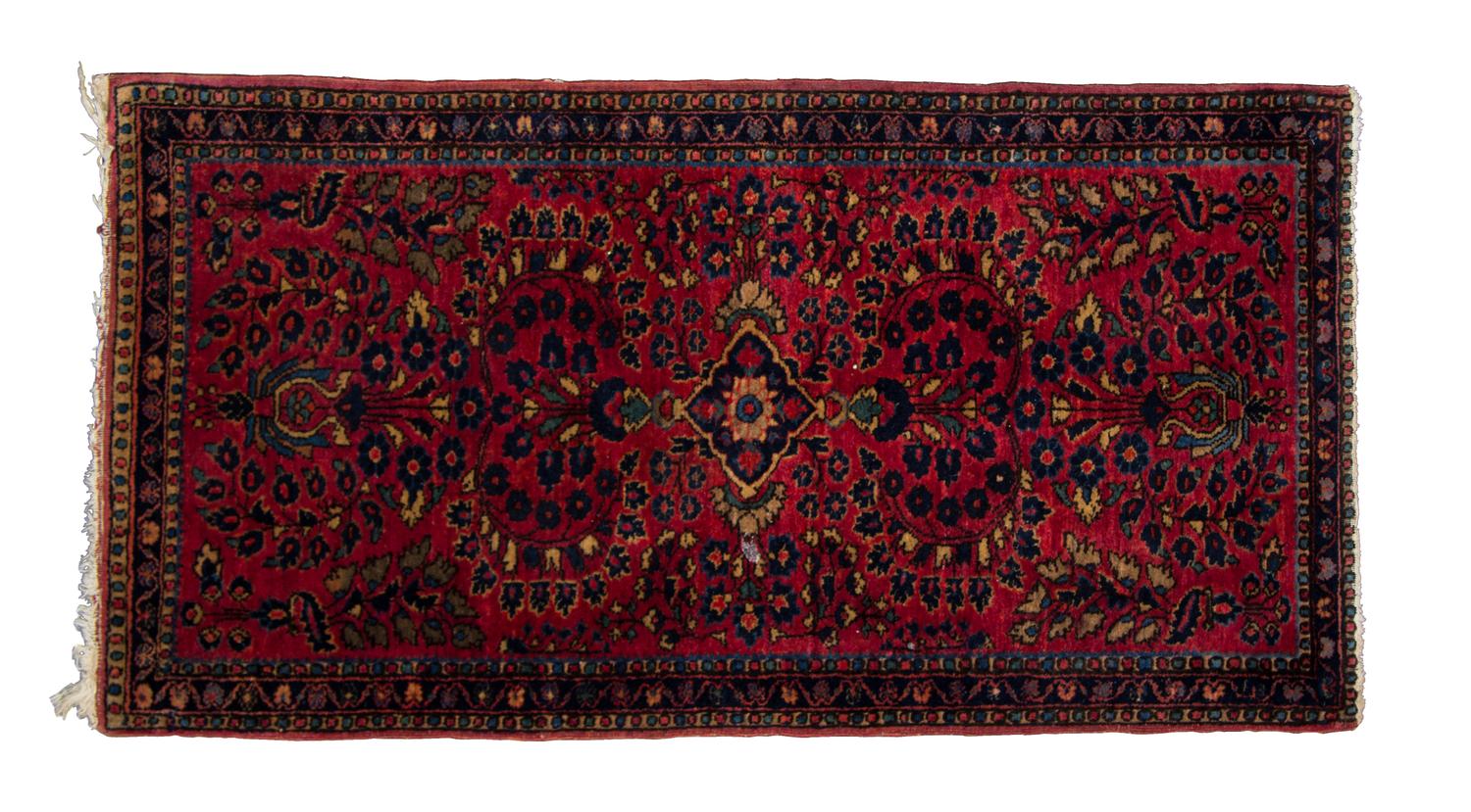A Sarouk Lilihan Wool Rug 2 feet 1 inch x 3 feet 11 inches. — PERSIA