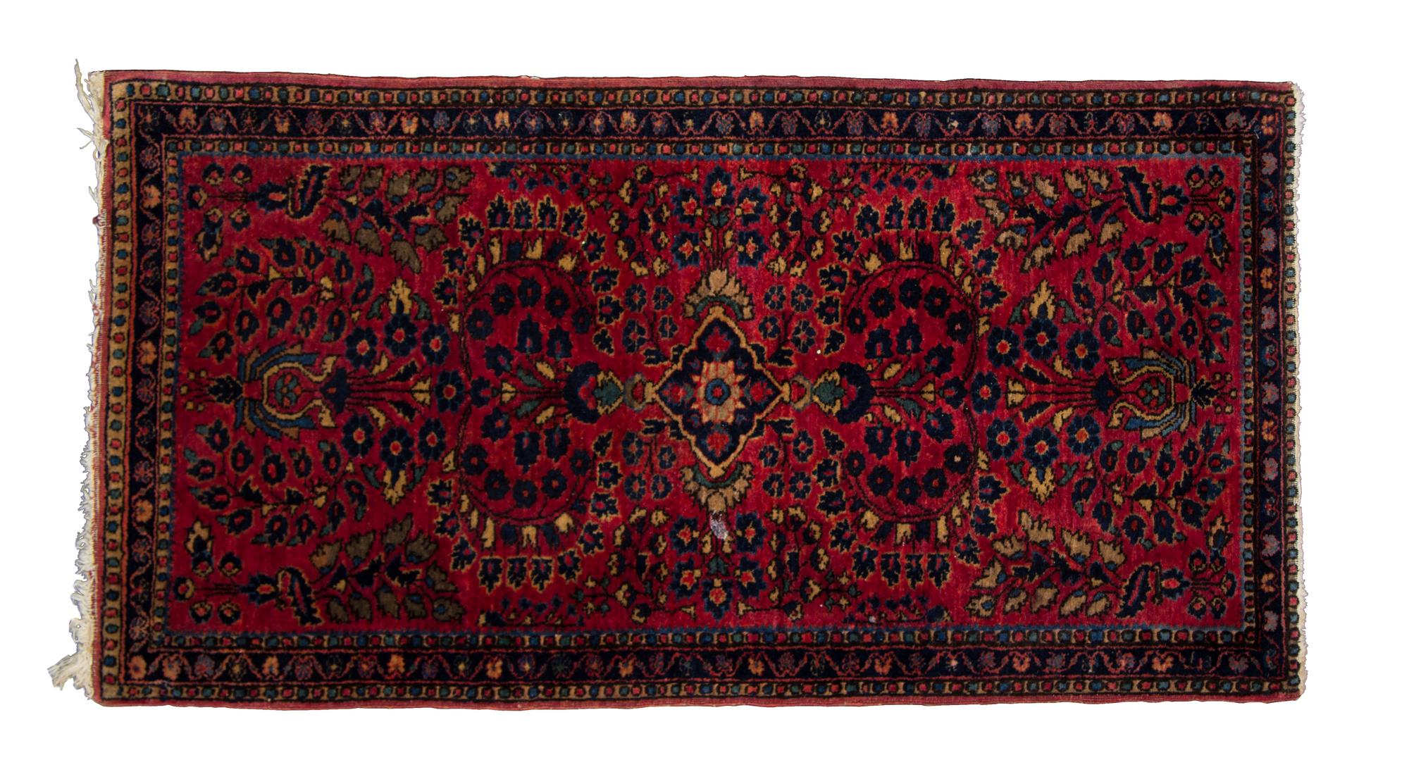 A Sarouk Lilihan Wool Rug 2 feet 1 inch x 3 feet 11 inches. — PERSIA