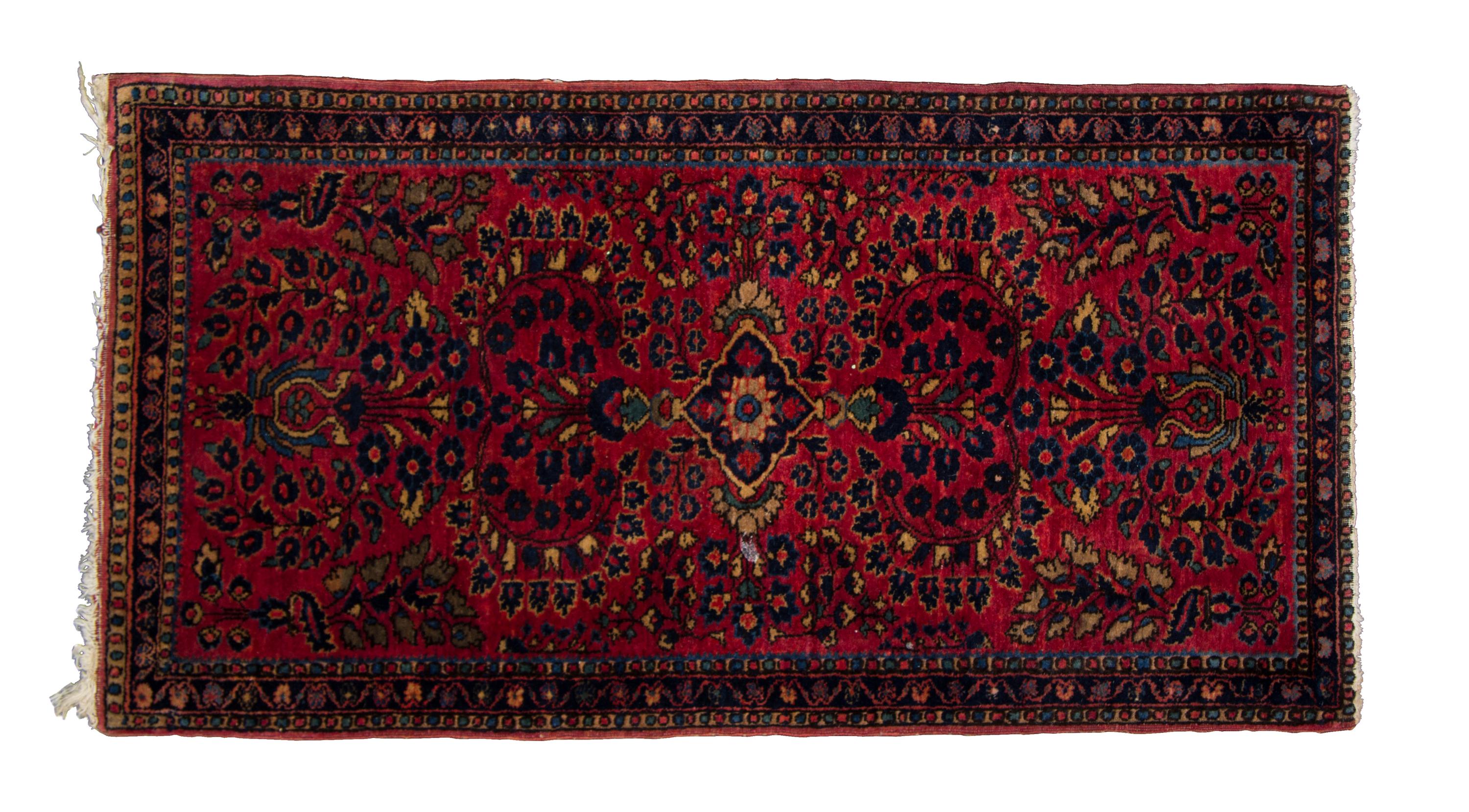A Sarouk Lilihan Wool Rug 2 feet 1 inch x 3 feet 11 inches. — PERSIA