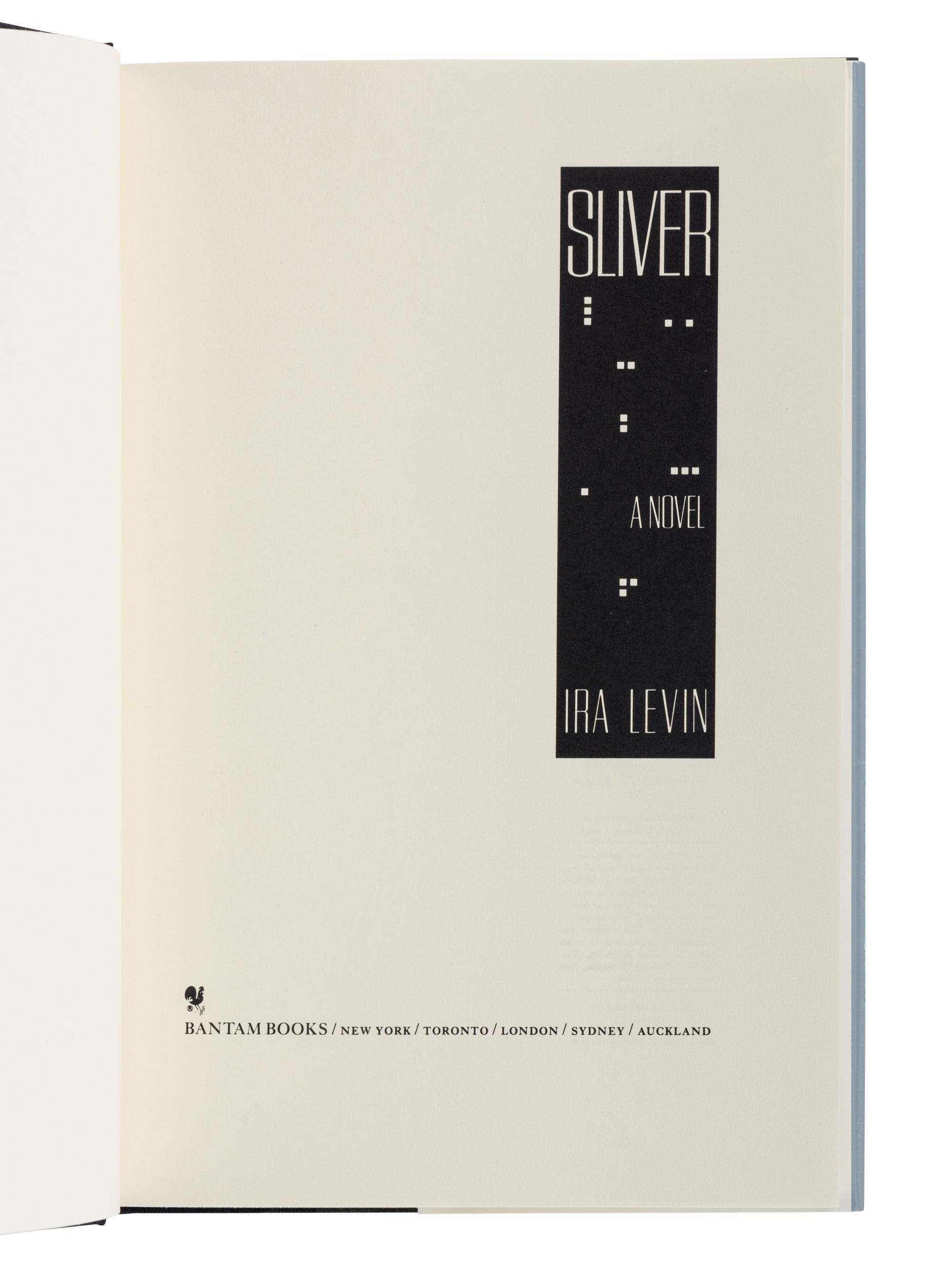 LEVIN, Ira (1929-2007). A group of 4 FIRST EDITIONS of Levin’s works, comprising: