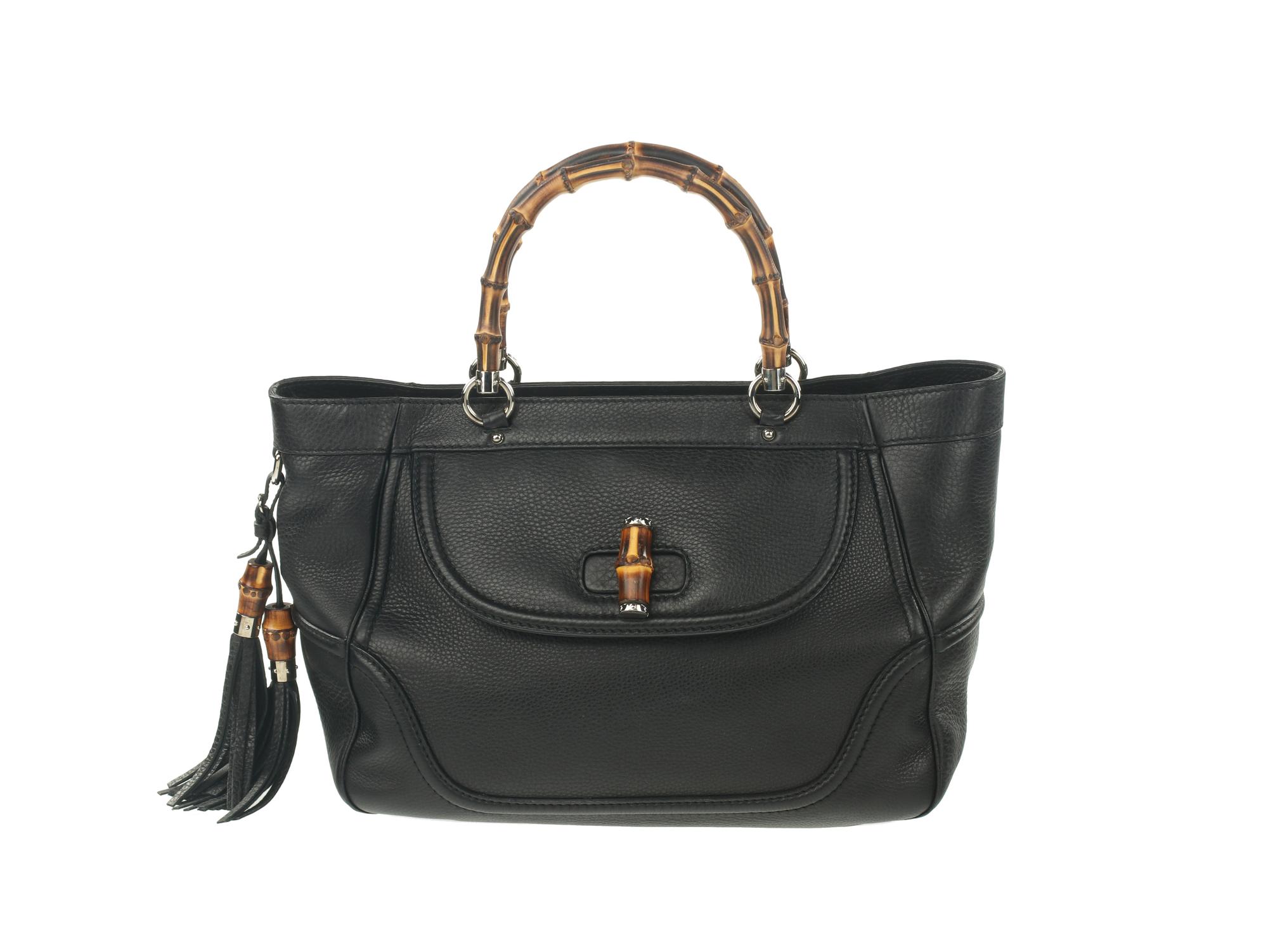 Gucci Black Tote with Bamboo Handle