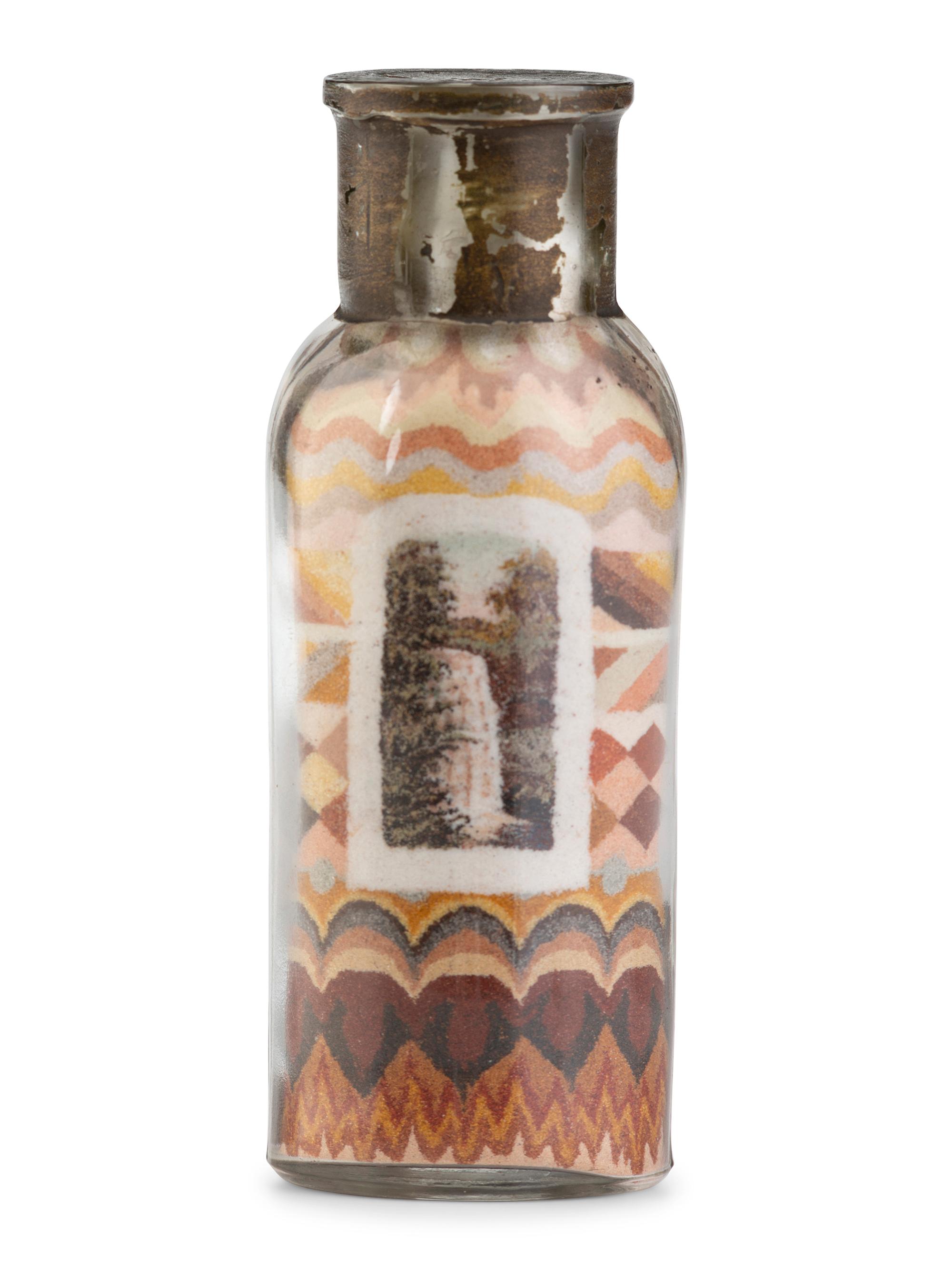A Sand Art Bottle Featuring Minnehaha Falls, Minnesota
