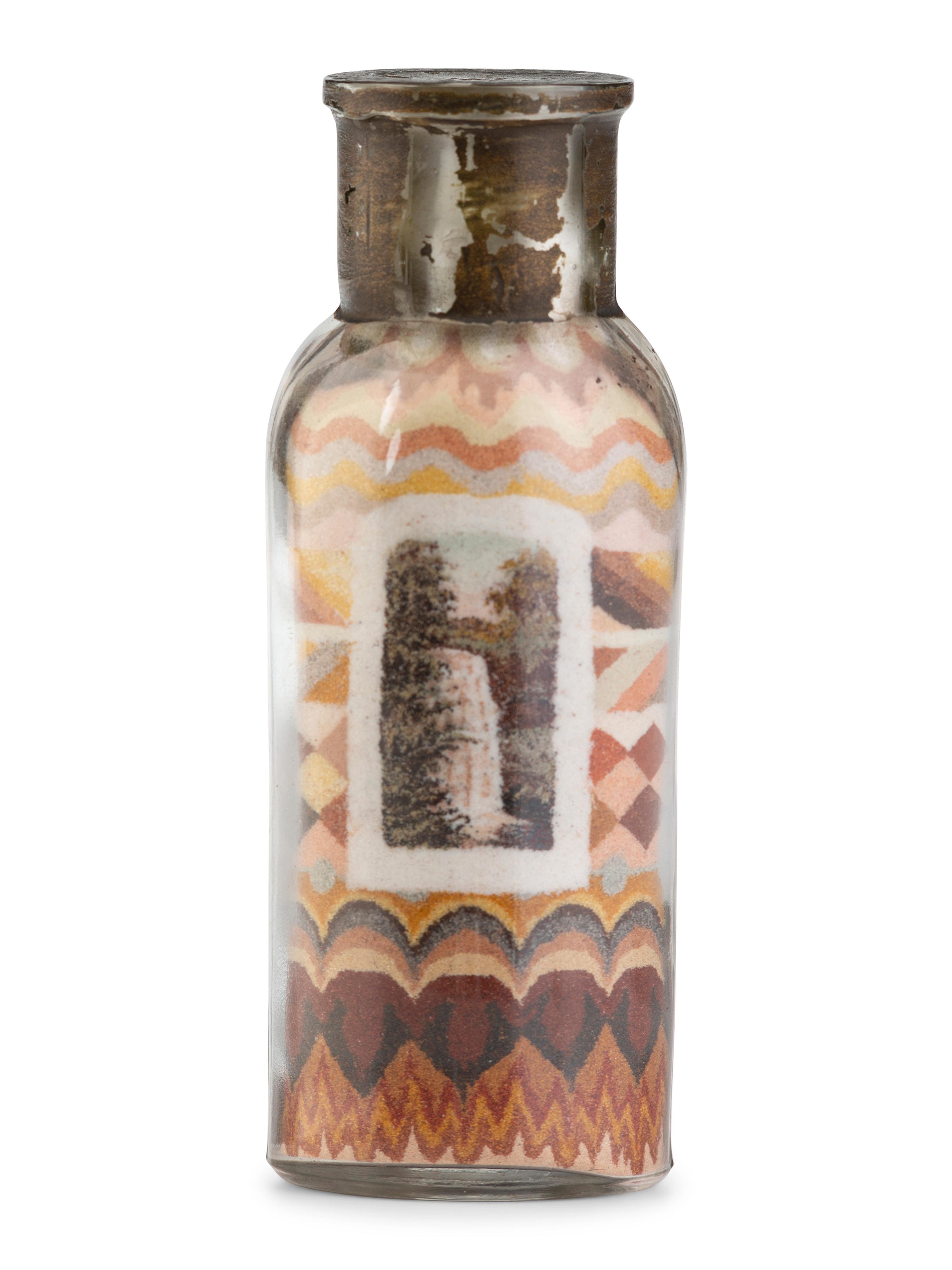 A Sand Art Bottle Featuring Minnehaha Falls, Minnesota