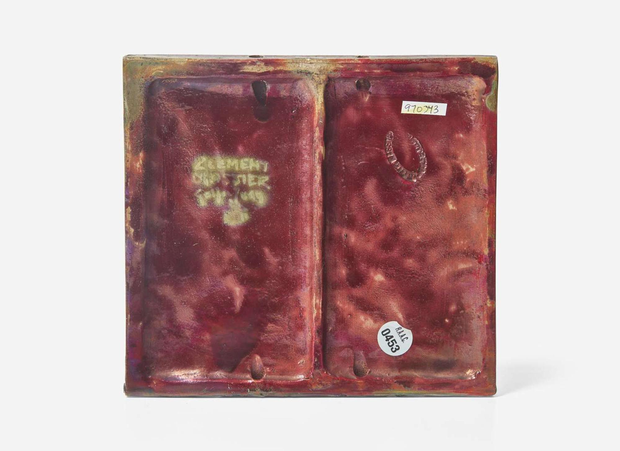 Marius Alexandre for Clement Massier, Lustre Glaze Wall Plaque