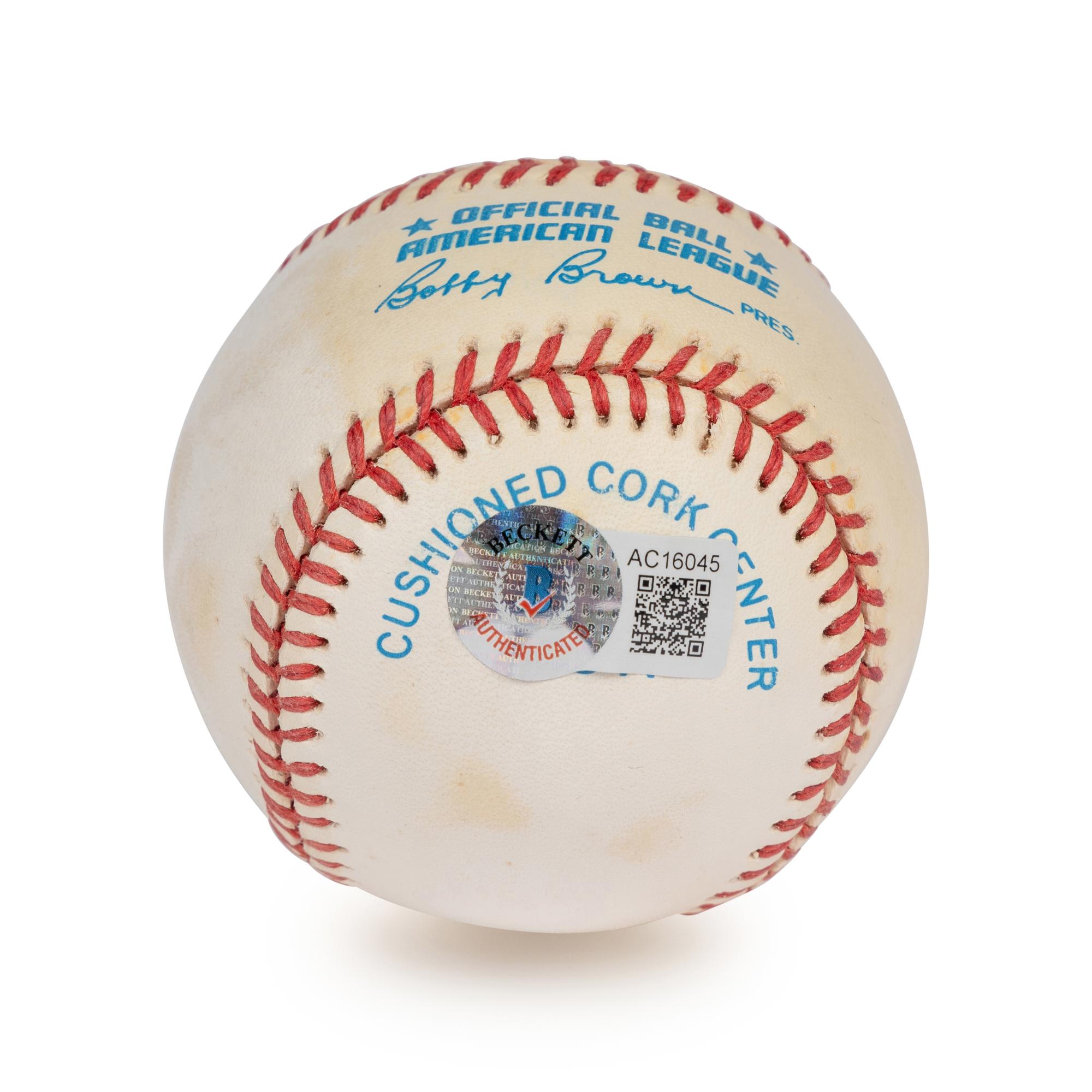 A Joe DiMaggio Single Signed Autograph Baseball (Beckett Authentication Services Letter),