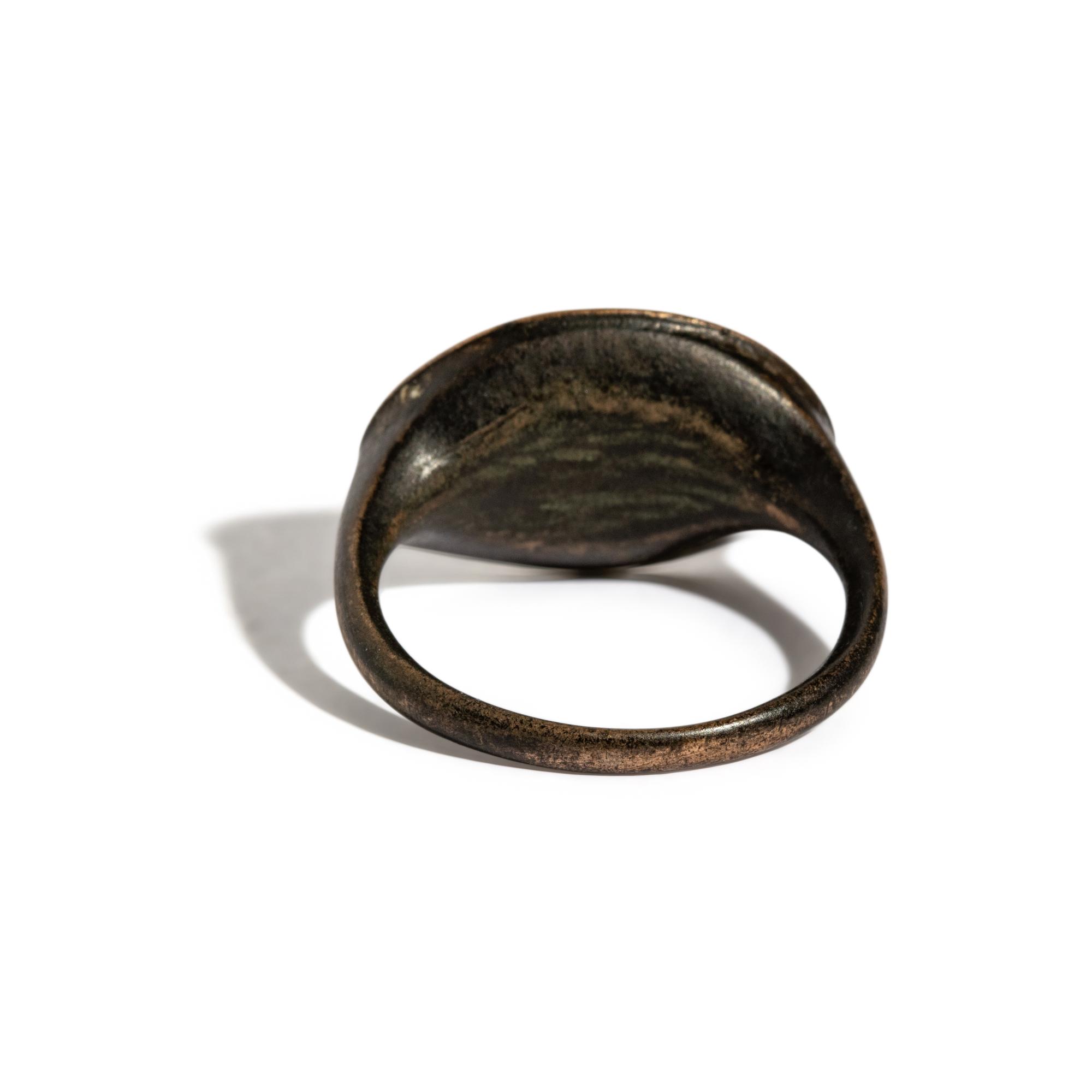 A Greek Bronze Finger Ring with the Goddess Athena